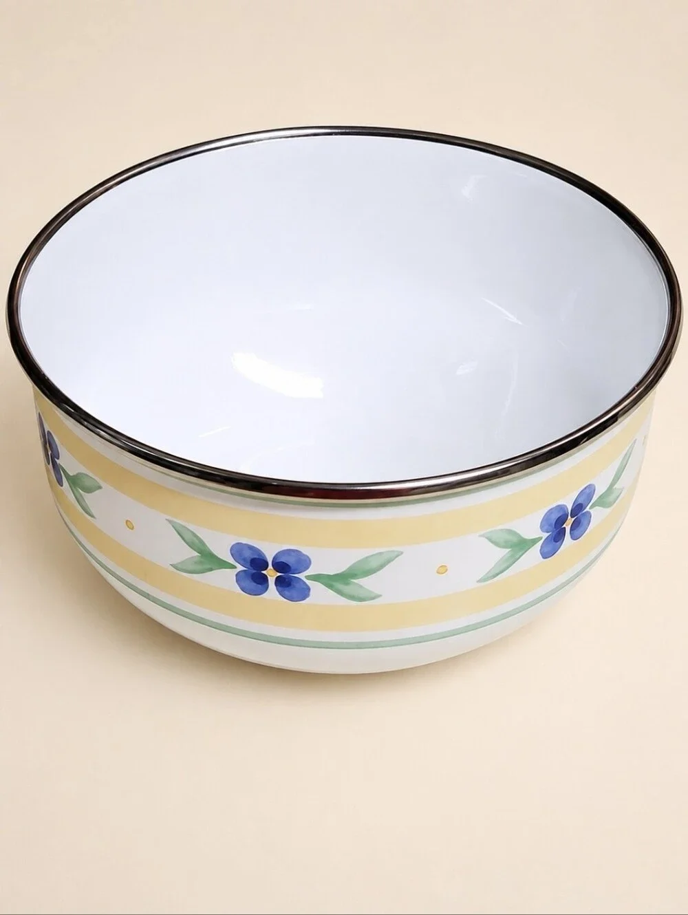 Pfaltzgraff Summer Breeze 3 Pc Nesting Metal Mixing Bowl Set Floral Vintage